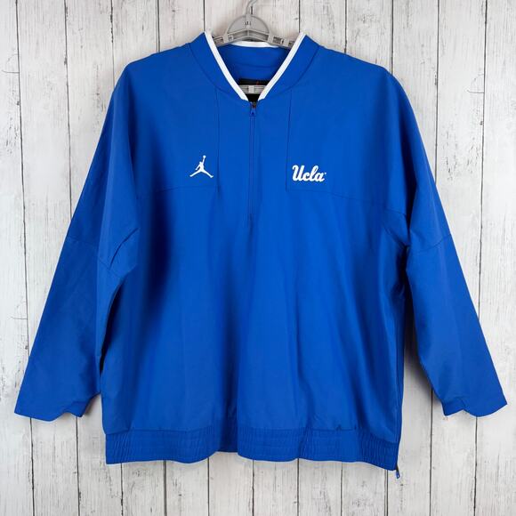 Jordan Blue UCLA Bruins Coach Half-Zip 1/2 Zip Jacket Pullover Size XXL 2XL - Picture 2 of 16